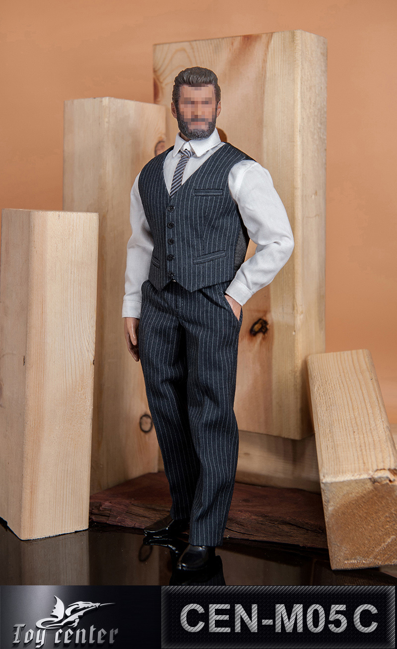 Toy Center CEN-M05C Gentermen Striped Suit (Light Grey)