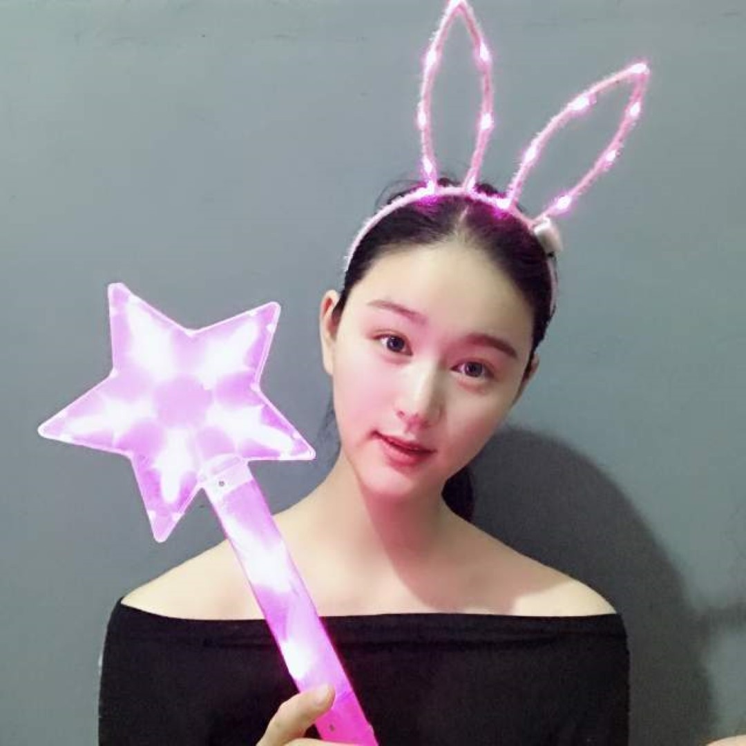 ที่คาดผมมีไฟ LED รูปหูกระต่าย