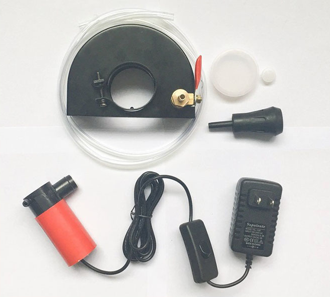 G18 บังใบดักฝุ่น+มีน้ำหล่อ+ปั๊มน้ำ สำหรับหินเจยีร 4 นิ้ว หมดฝุ่นงาน เซาะร่องปูน งานตัดกระเบื้อง