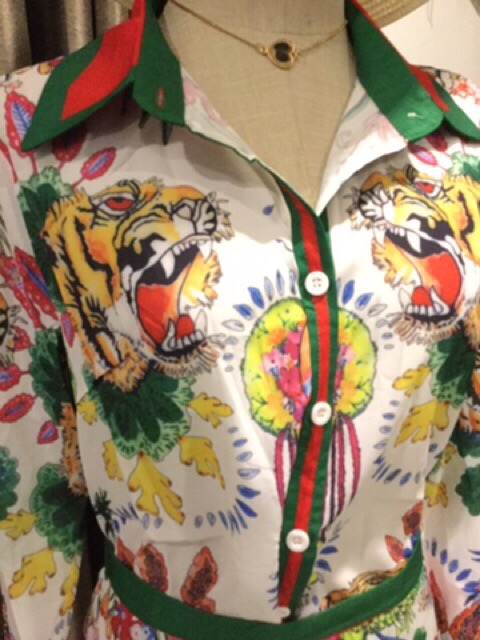 ชุดเซ็ท เสื้อเชิ้ต+กระโปรง ผ้าปริ้นลายสวยๆ ผ้าดีมากกกก