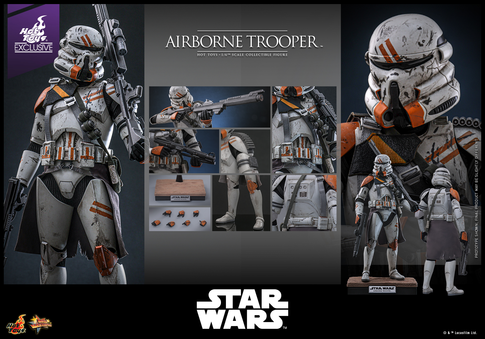 Hot Toys MMS794 Star Wars: Episode III Revenge of the Sith - Airborne Trooper (212th Attack Battalion) [Hot Toys Exclusive]