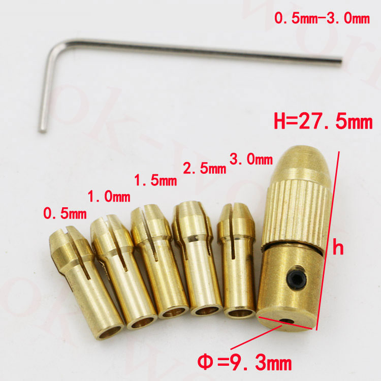 CH06 ชุดหัวจับดอกสว่านจิ๋ว 0.5-3.0 mm สำหรับ DIY เปลี่ยนมอเตอร์เป็นสว่าน