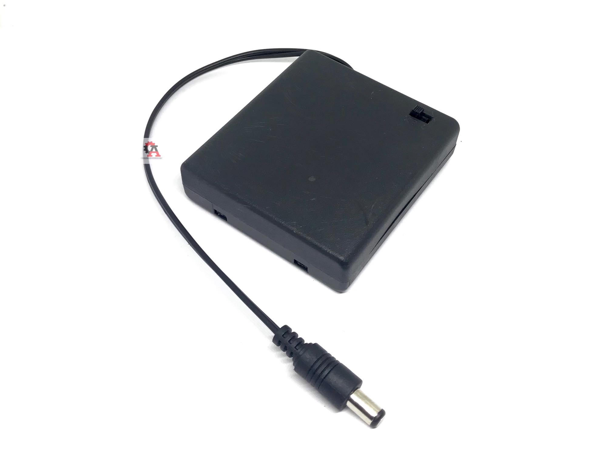 รางถ่าน AA 4ก้อนพร้อมฝาปิด+Power Connector