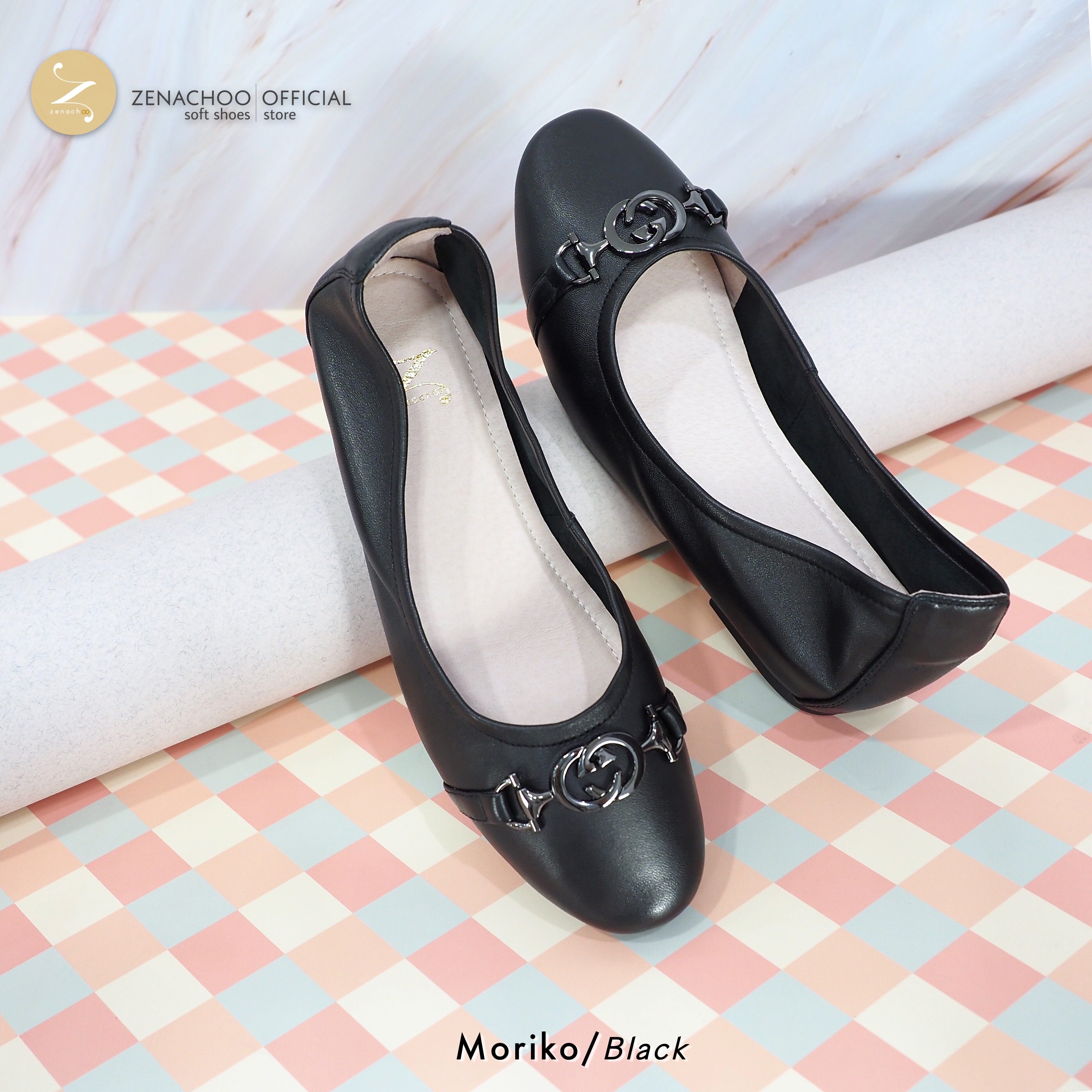 นิ่มเวอร์ รับประกันใส่สบาย สินค้าลดราคาไม่รับเปลี่ยน คืนทุกกรณี ทรงปกติ Zenachoo Morita สูง 1 นิ้ว หนังแกะแท้ ท้าให้ลองความนิ่ม