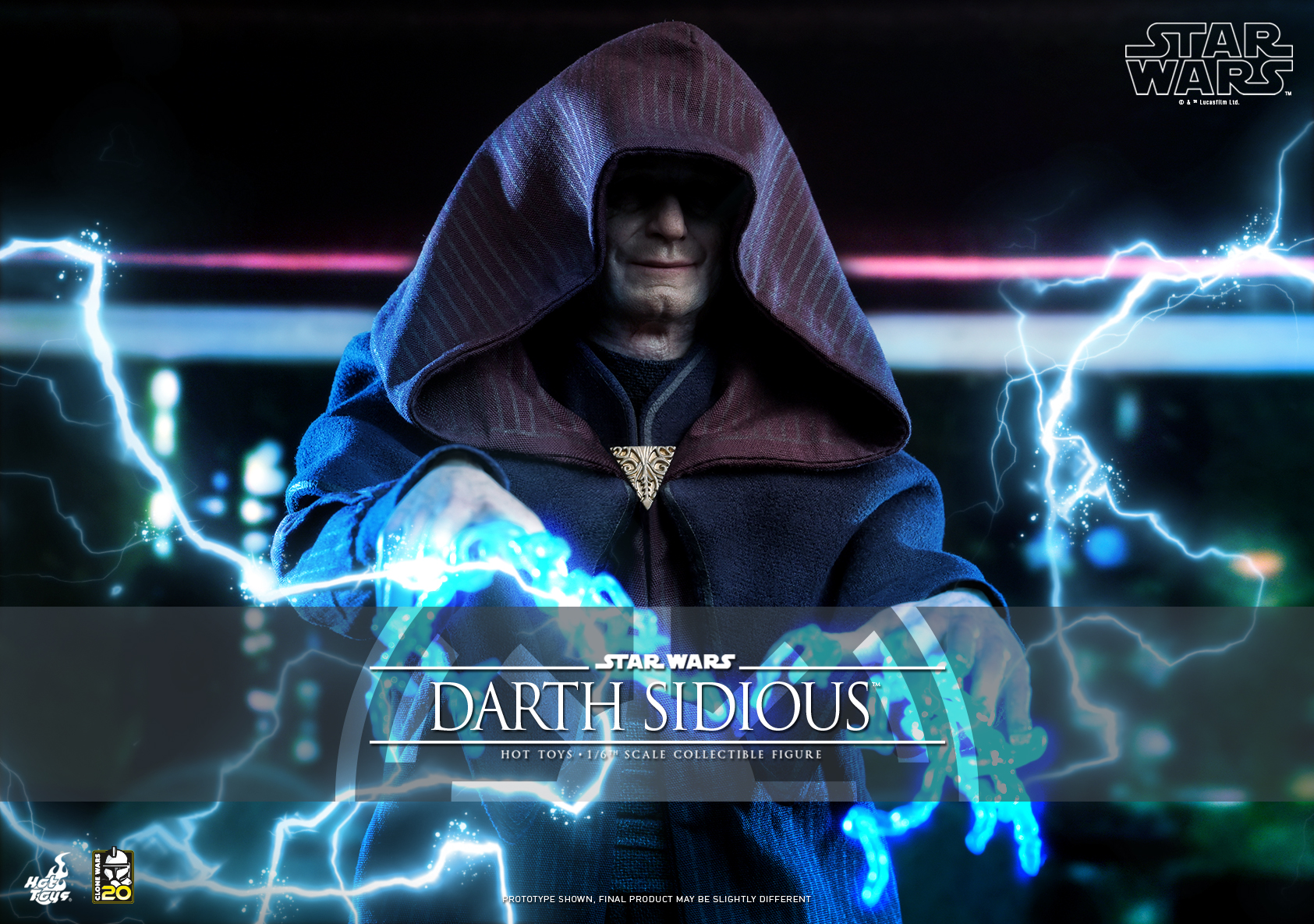 Hot Toys TMS102 1/6 Star Wars: The Clone Wars™ - Darth Sidious™