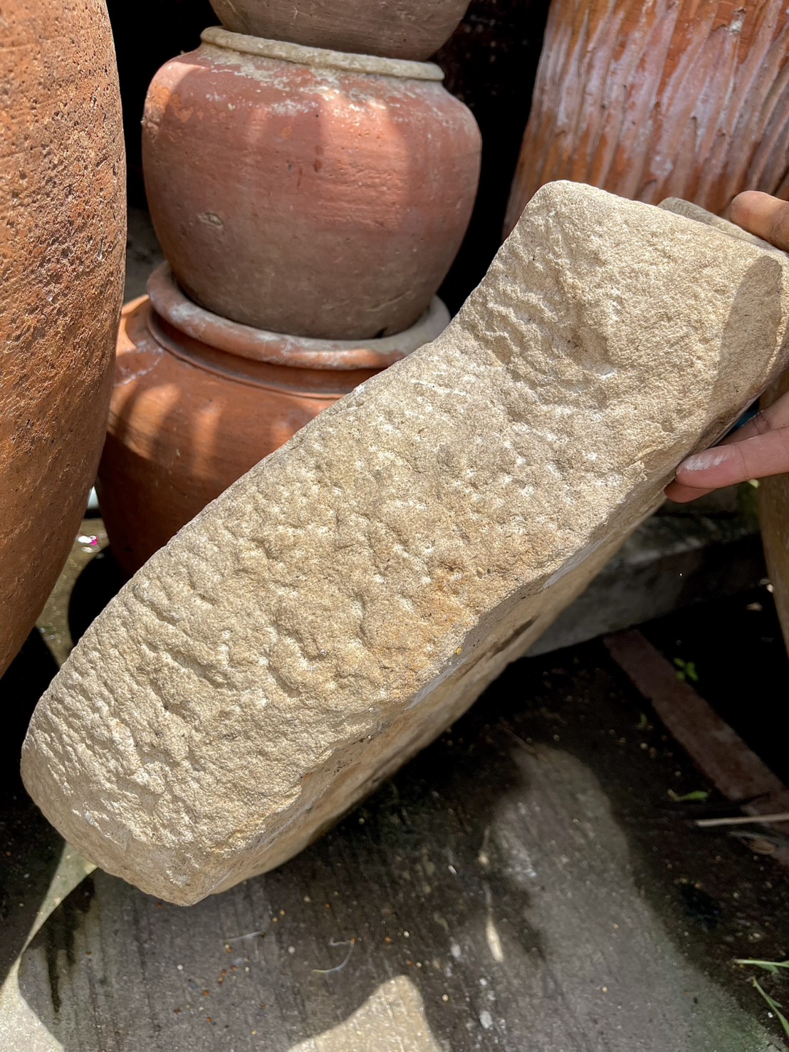 โม่แป้งโบราณ โม่หินโบราณ เครื่องบดแป้งหินแกรนิต ชุดใหญ่