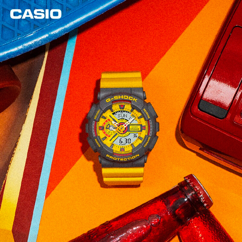 นาฬิกาข้อมือ ผู้ชาย Casio G-shock special color GA-110 series รุ่น GA-110Y-9A GA-110Y-9A