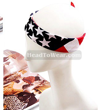 ผ้าคาดผม ที่คาดผม ลายธงอเมริกา รหัส CB005