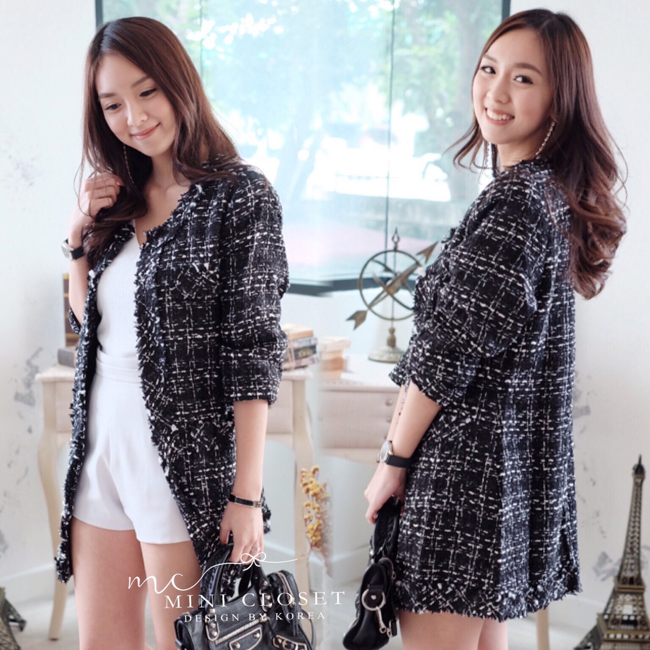 เสื้อคลุมผ้าทวีตชาแนลตัวยาว มีซับในทั้งตัว คุ้มค่าราคาที่สุดในสามโลก