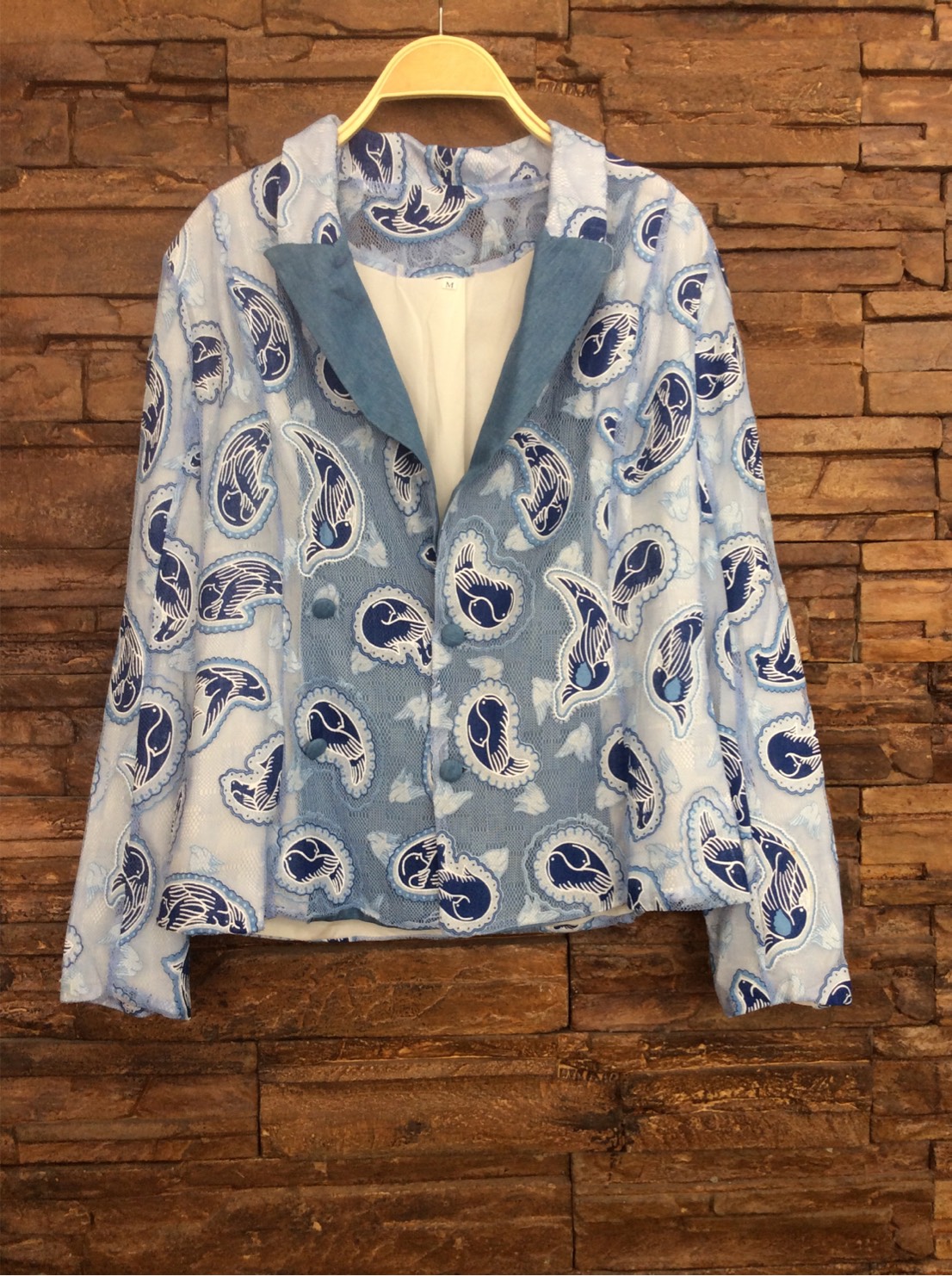 Blazer เสื้อสูท เสื้อคลุมสียีนส์ฉลุลายสไตล์Kloset