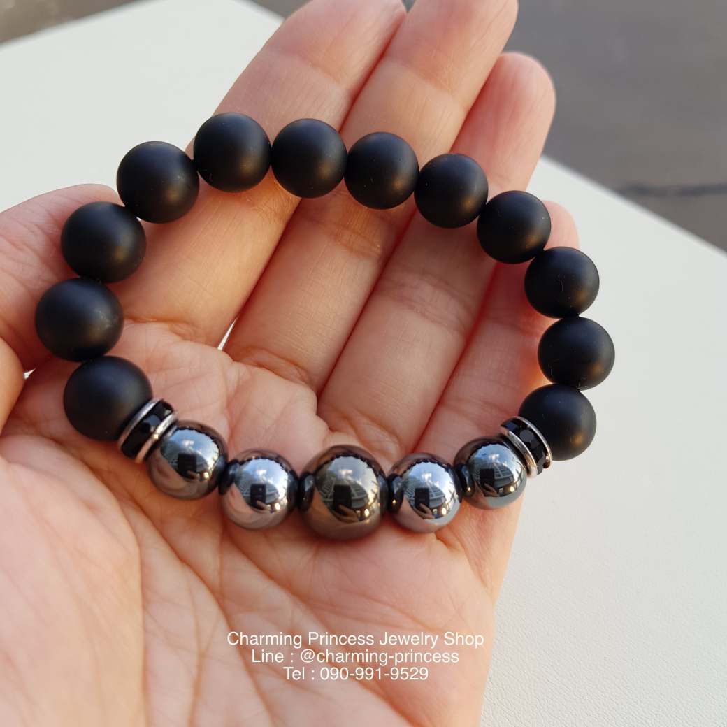 Protection ปกป้องคุ้มครอง ไพไรต์ เทราเฮิร์ต เฮมาไทต์ โอนิกต์ ขนาด 10 มม