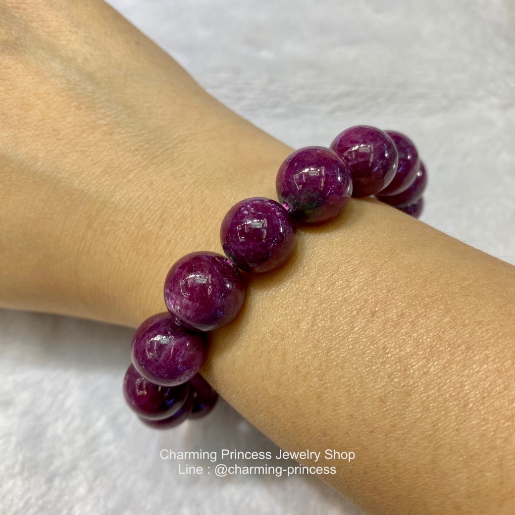 Ruby Zoisite, Anyolite รูบี้ซอยไซท์, เอนิโอไลต์ 13 mm มีความรู้สึกดีและมีความสุข