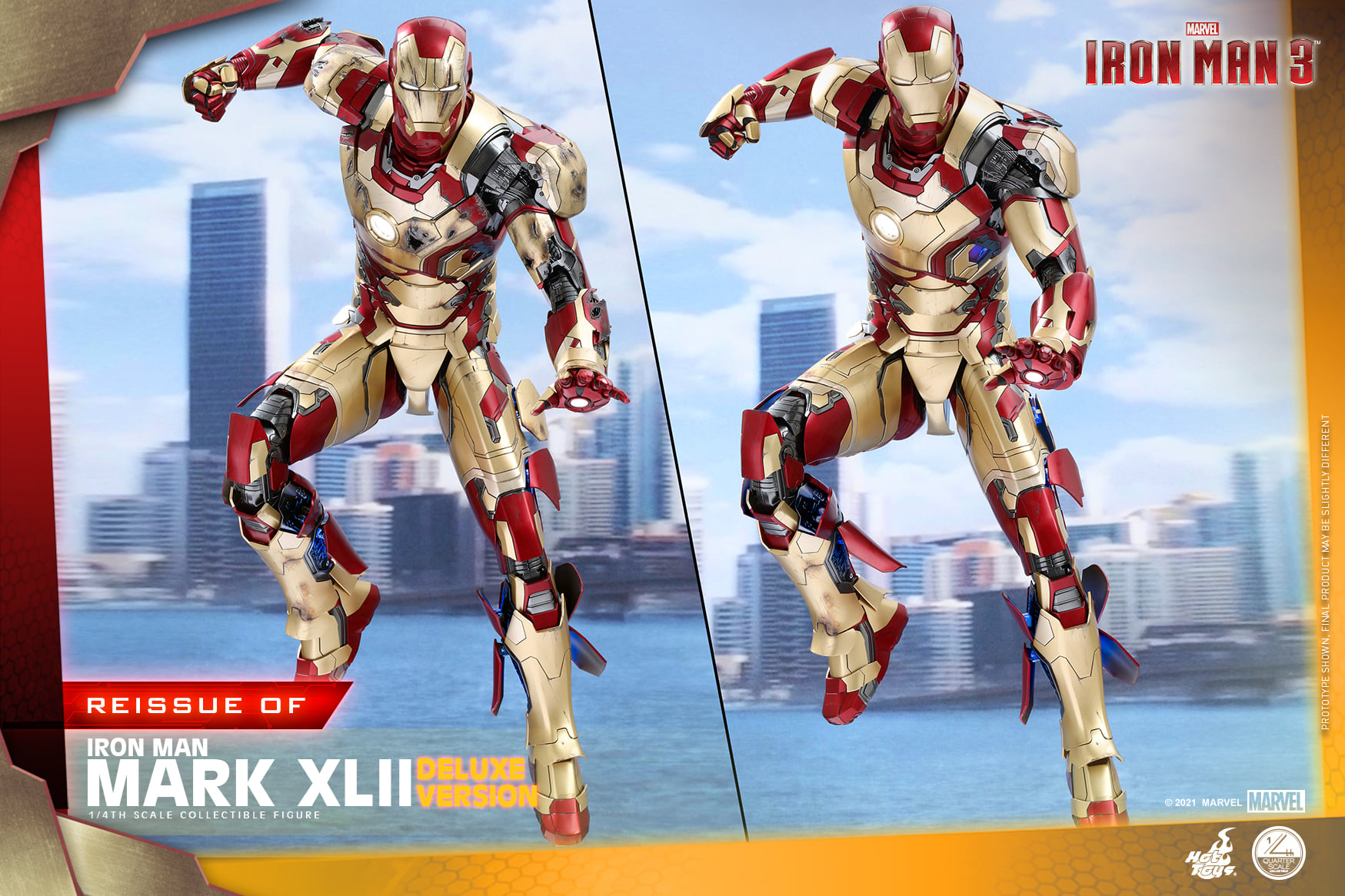 Hot Toys QS008 1/4 Iron Man 3 - Mark XLII (Deluxe Version) [Reissue]