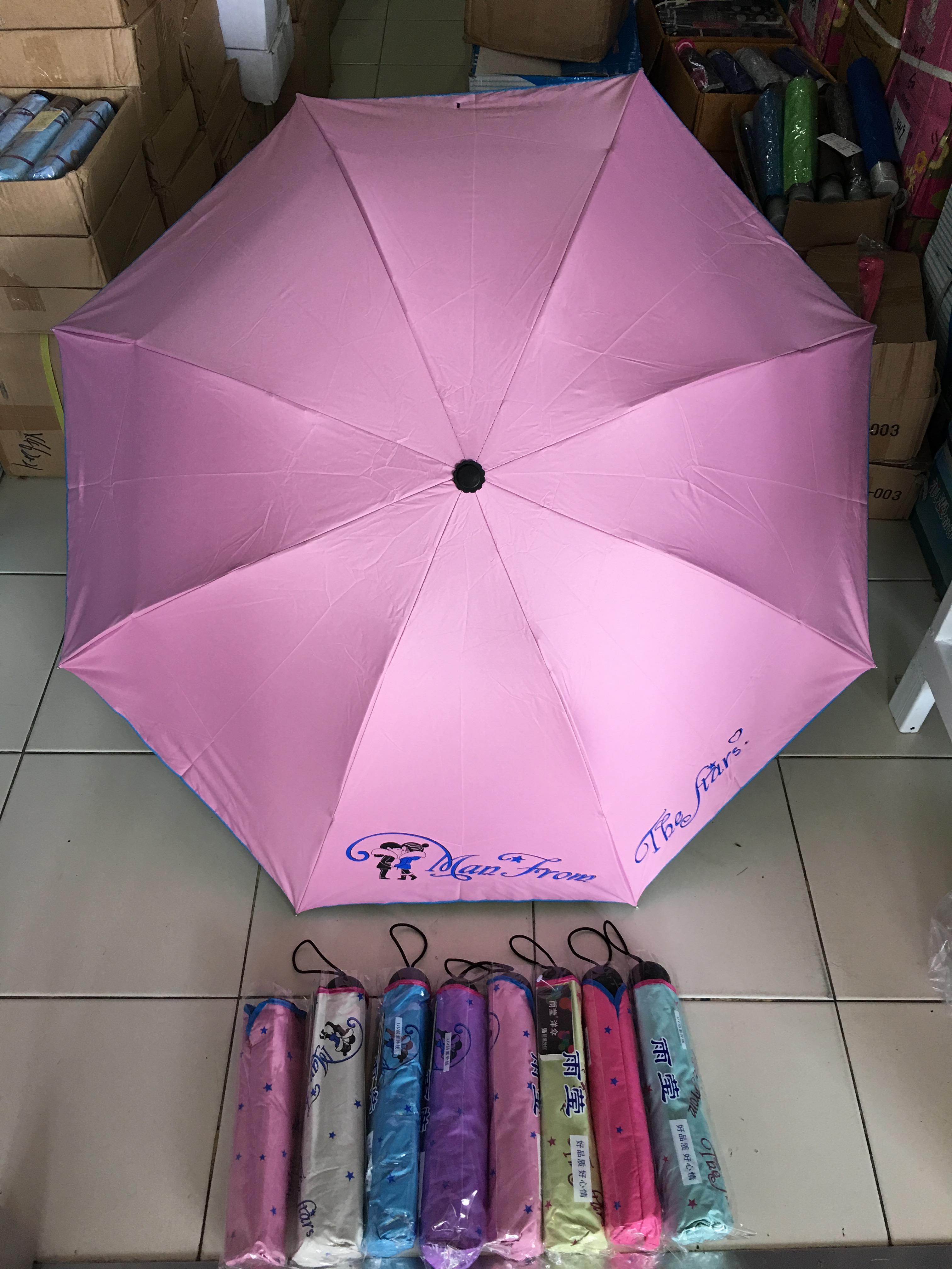 ร่มโค้งแฟชั่นยูวีสีดำรหัส695