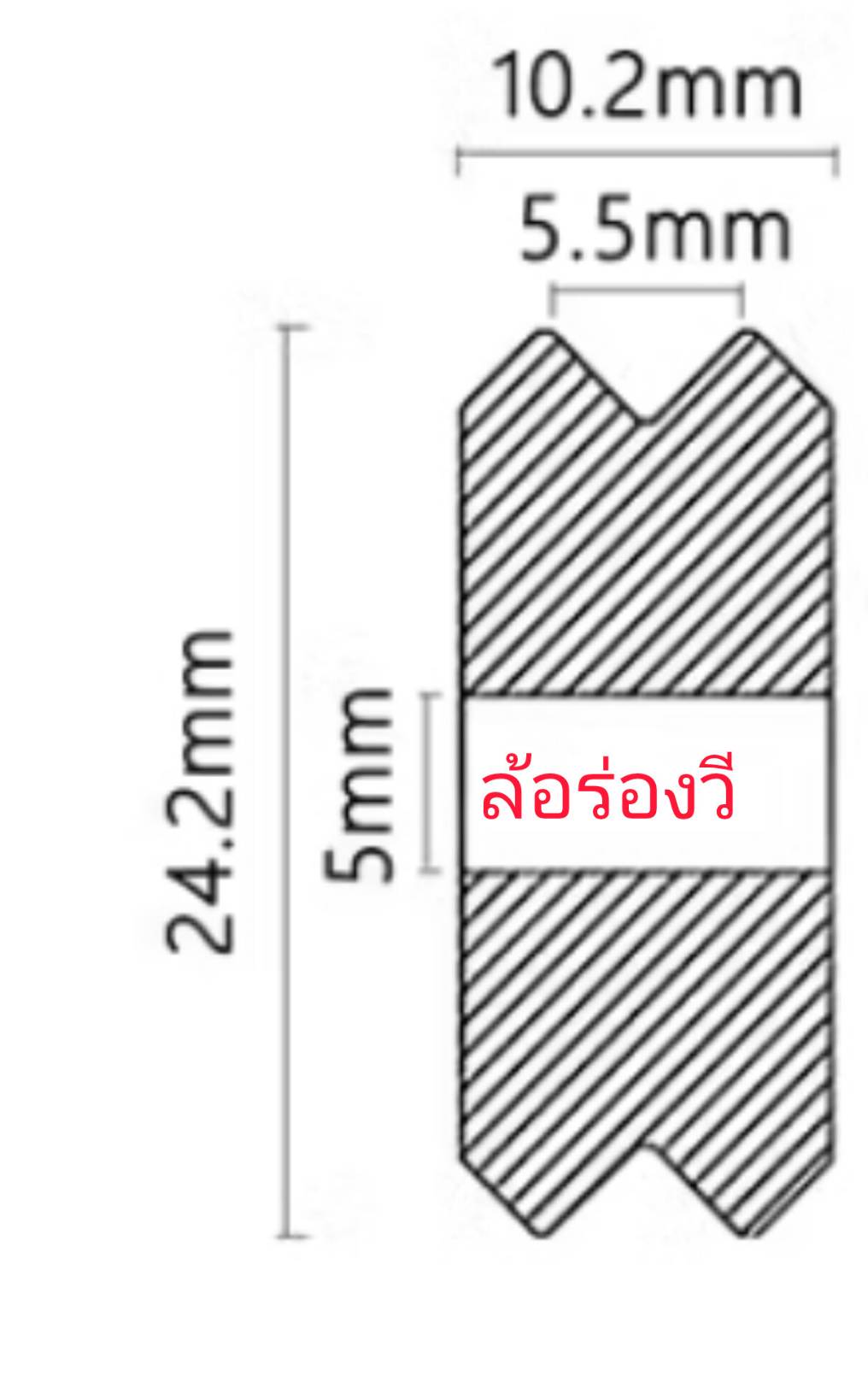 OT198 ล้อรางอลูมิเนียมโปรไฟล์ แกนลูกปืน 625zz หลายขนาด ***เลือกก่อนซื้อ
