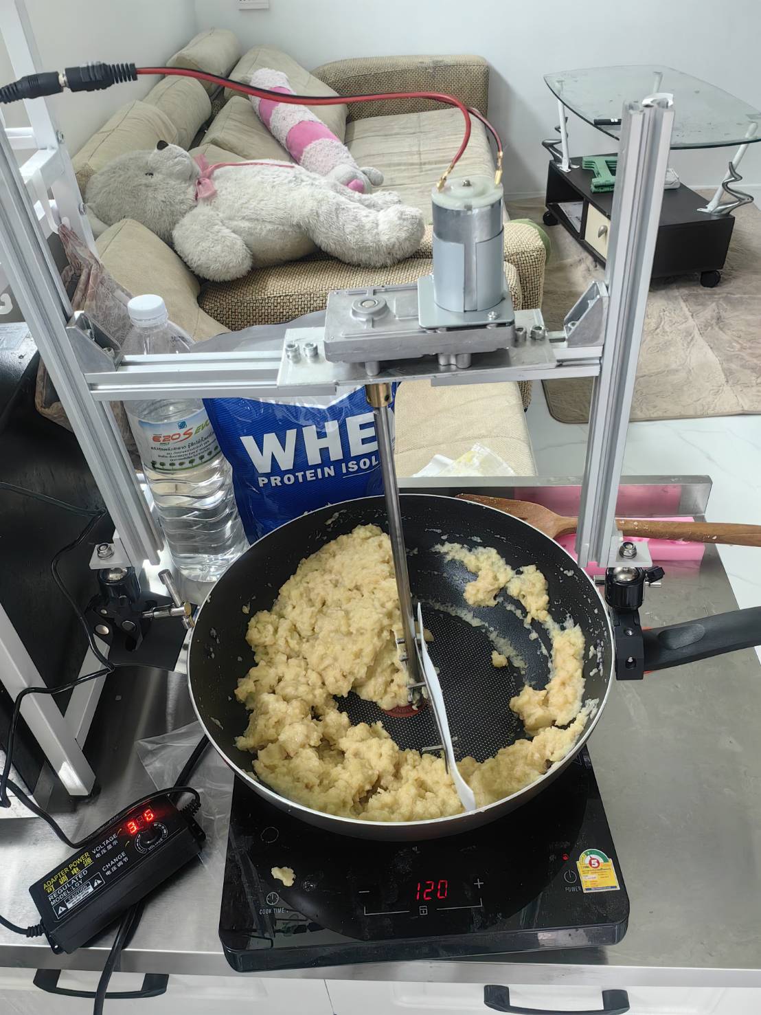 OT165 เครื่องกวนไส้ DIY ปรับรอบได้ พร้อมกระทะเทฟล่อน 32 CM