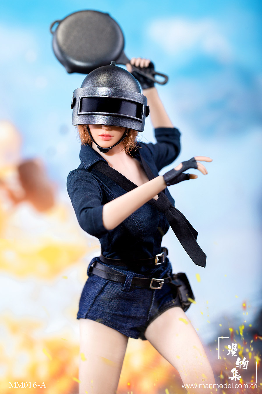 Manmodel MM016-A, MM016-C Chicken Dinner Female Combat Suit (Dark Blue)/(Light blue)