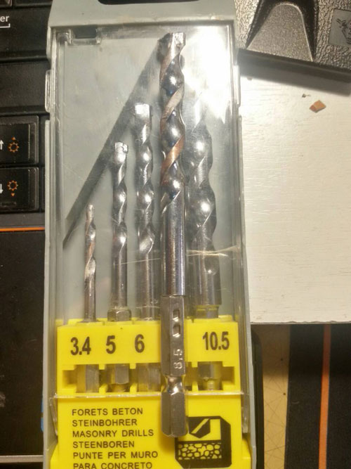 DH03 ดอกสว่านเจาะปูน ชุด 3-10 mm *แกนหกเหลี่ยม ใช้ร่วมกับข้อต่อสวมเร็วได้*