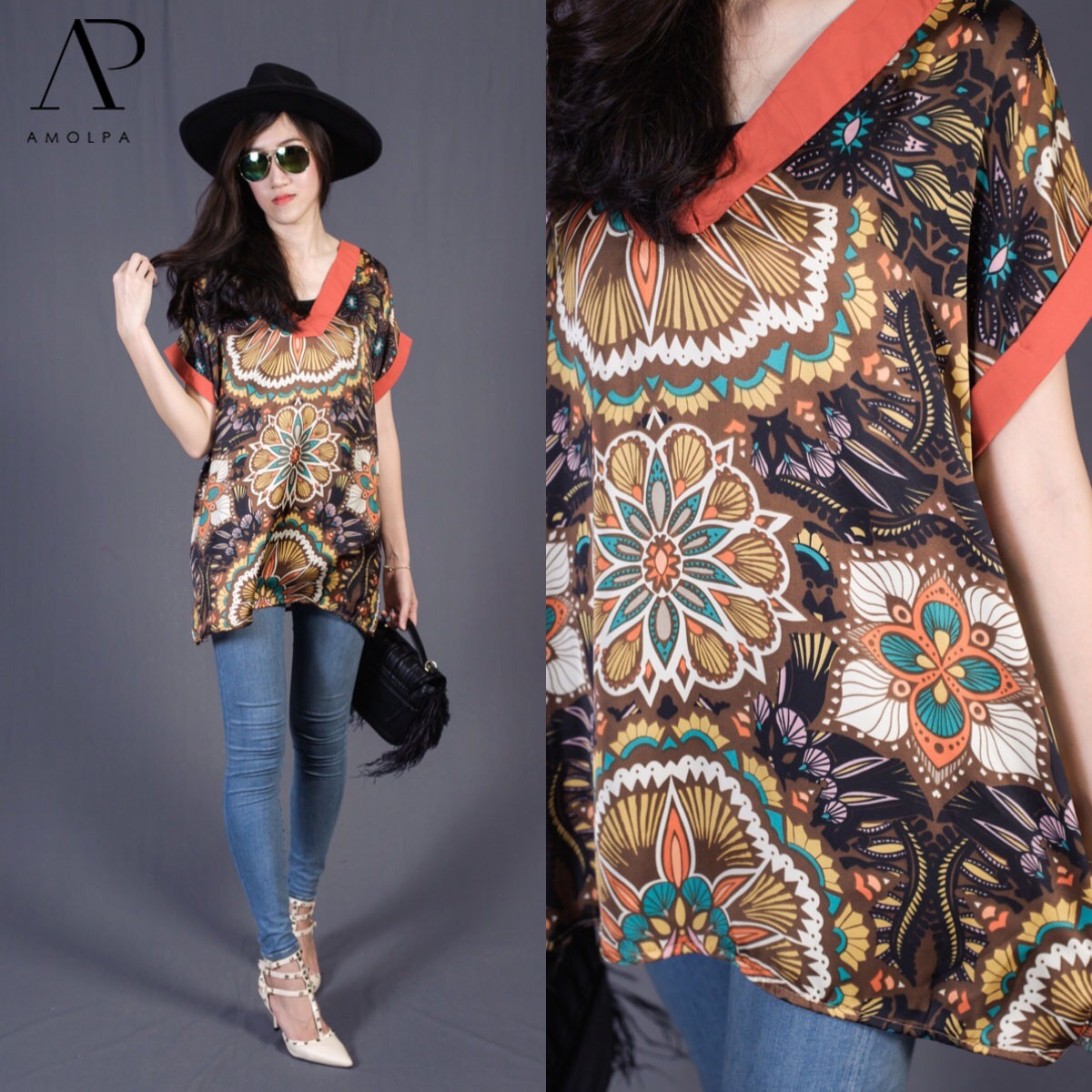 เสื้อผ้าซาตินซิลล์ปริ้นลายดอกไม้คมชัด สีสันสวยสดใส ดูเด่น สไตล์โคเรีย ใส่สบายมากค่ะ เนื้อผ้าซาตินเนื้อนุ่ม ลื่น แพทเทิร์นทรงโอเวอร์ไซส์ สไตล์โคเรีย ดีเทลเล่นขอบเข้มด้วยผ้าคอตต้อนตัดสี ปลายเสื้อเคิฟ ใส่สวยสไตล์สาวโคเรียเลยค่ะ ห้ามพลาดเลยนะคะ