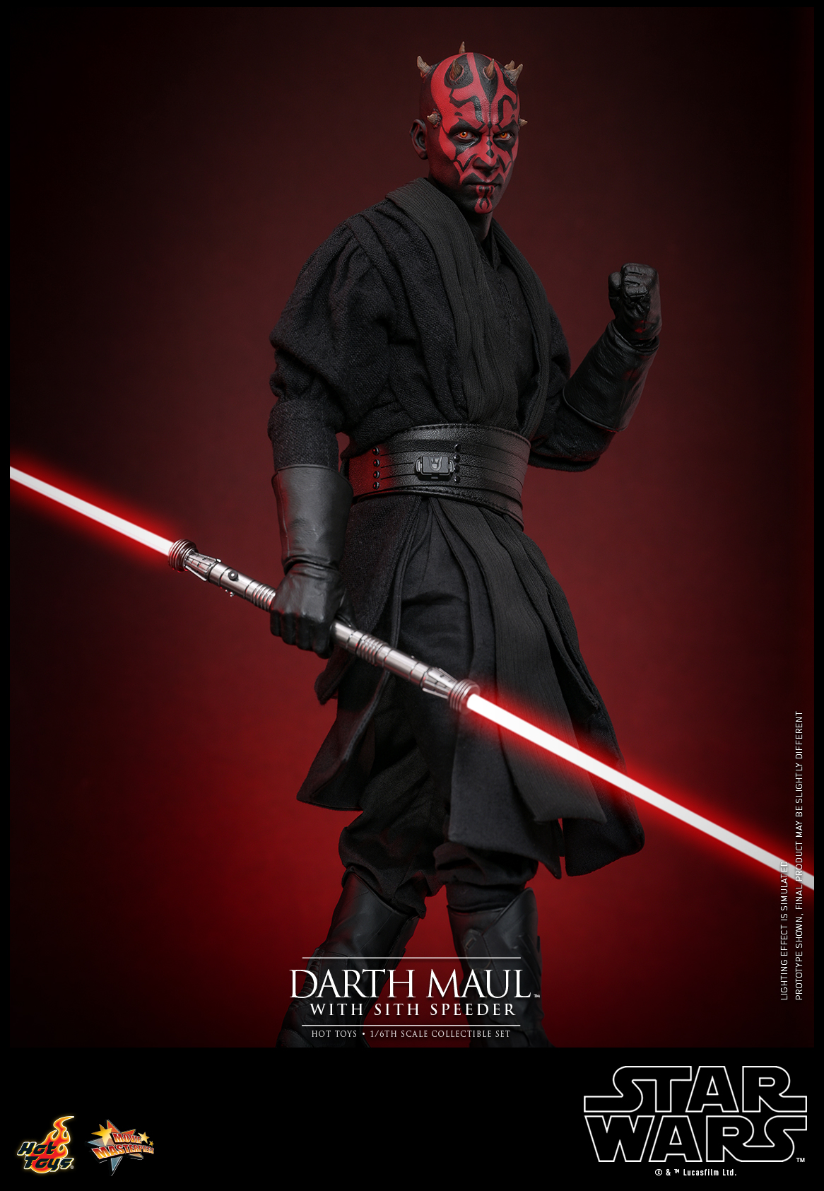 Hot Toys MMS749 Star Wars Episode I: The Phantom Menace™ - Darth Maul™ with Sith Speeder