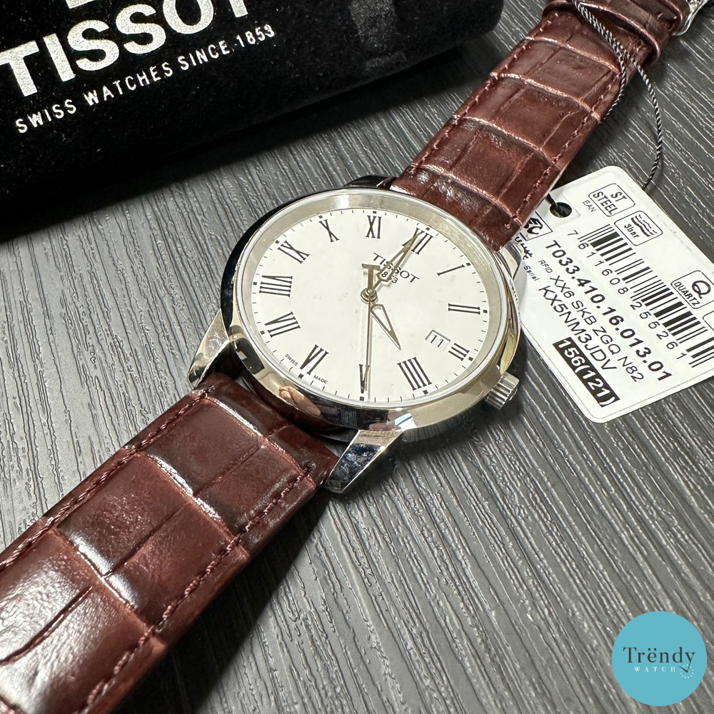 นาฬิกาข้อมือ Tissot Men's T033.410.16.013.0 T- Classic Classic Dream Watch สายหนัง ของแท้ ประกันศุนย์