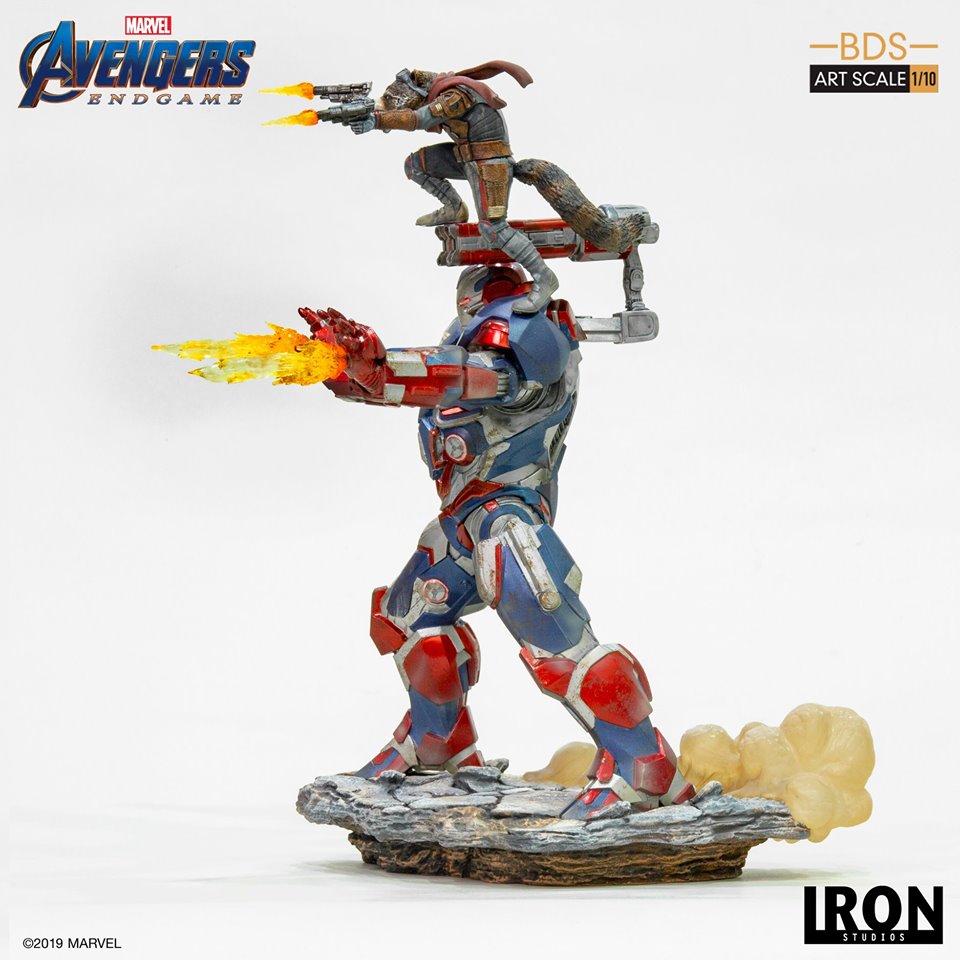 Iron Studios BDS Art Scale 1/10 Avengers: Endgame - Iron Patriot & Rocket