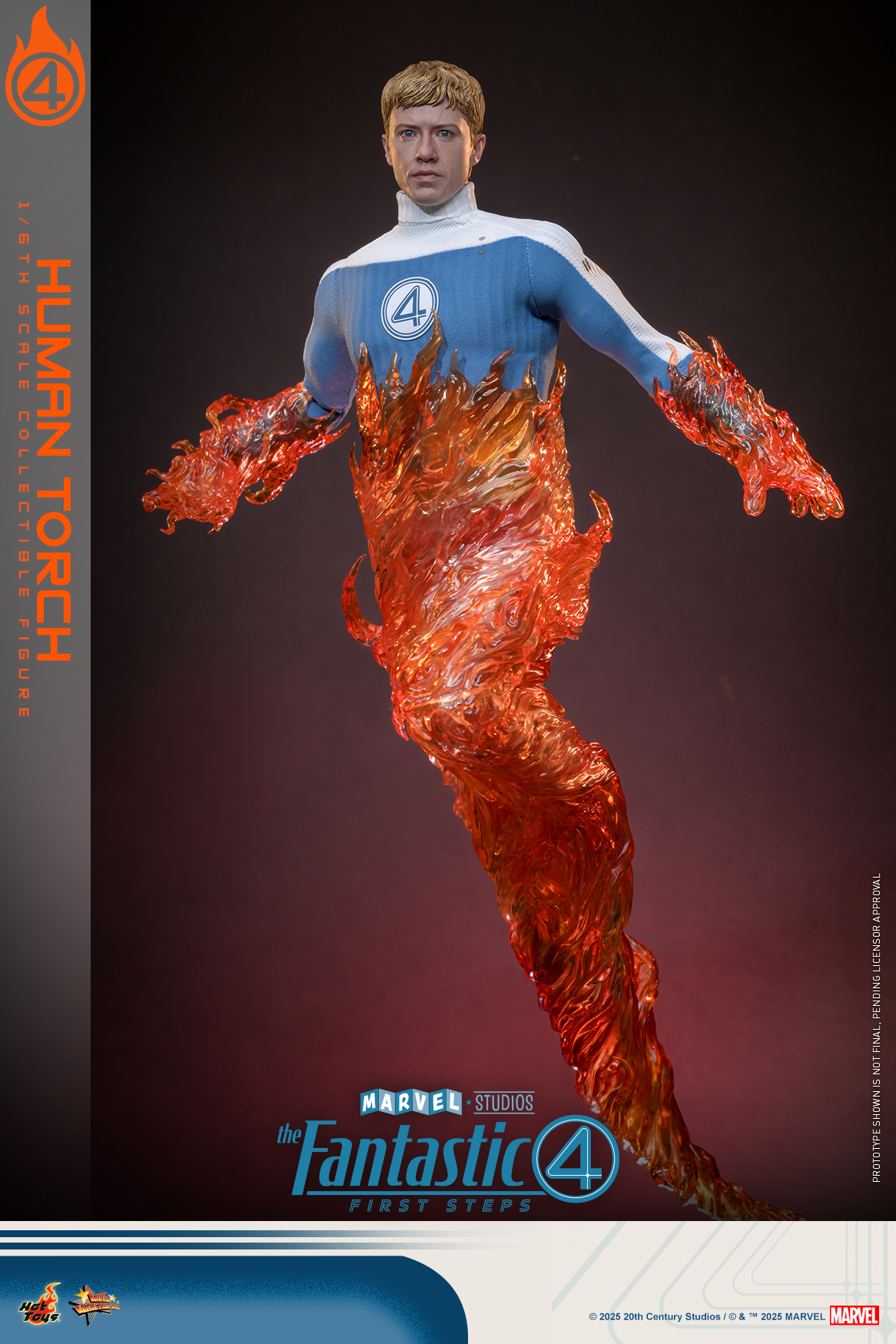 Hot Toys MMS829B The Fantastic Four: First Steps - Human Torch (Special Edition)