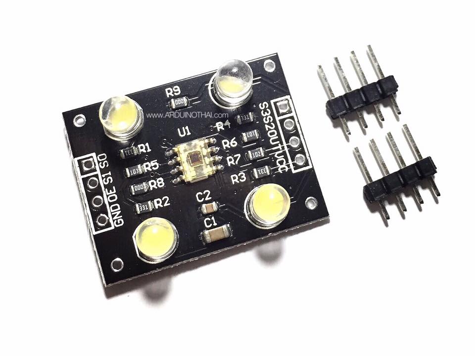 RGB Colour Sensor (TCS230/TCS3200) เซนเซอร์ตรวจจับสี RGB สต็อกไทยส่งไว