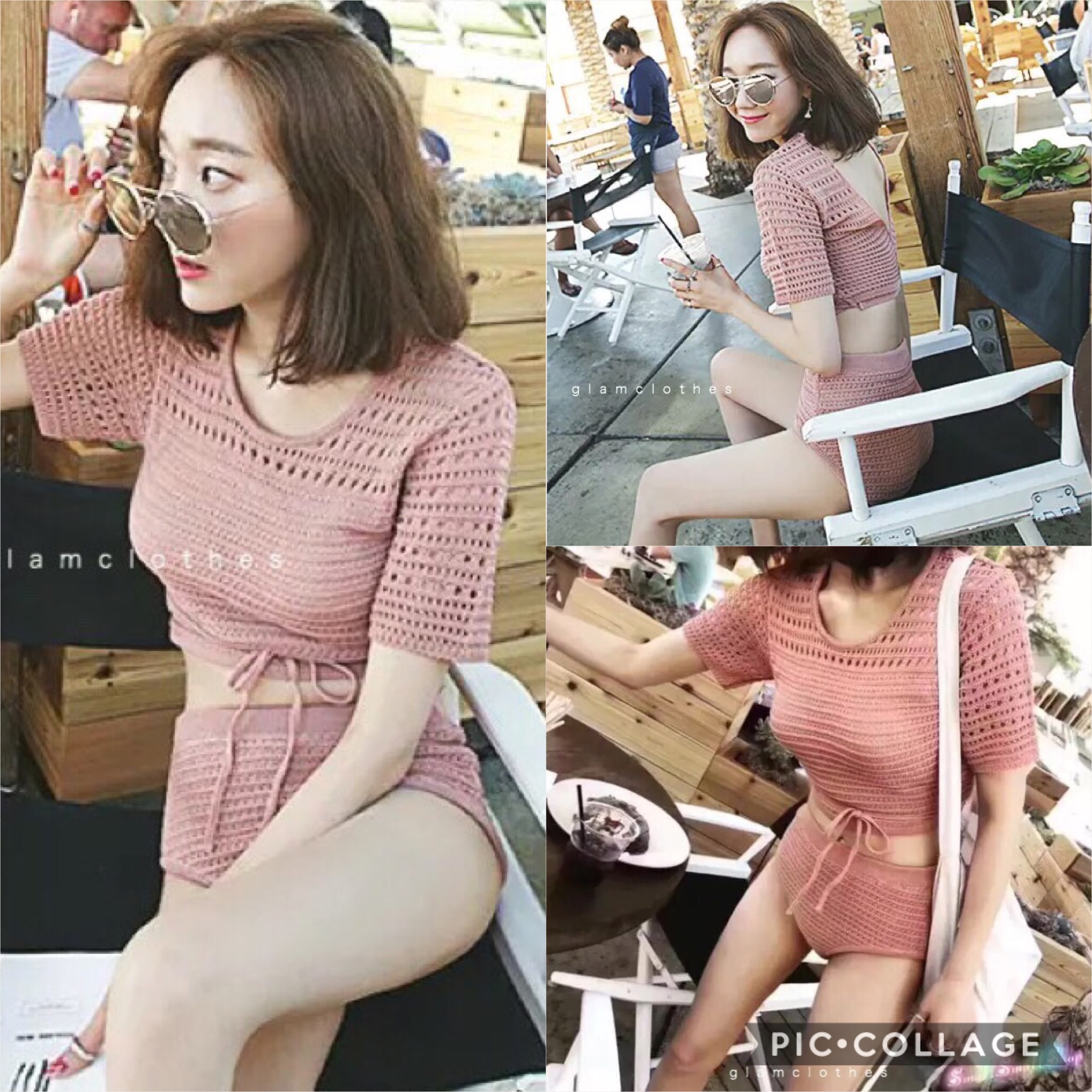 SALE 20% KNITTED SWIMWEAR detail : ชุดเซทไหมพรม เป็นเซทใส่ชายทะเล หรือจะลงน้ำก็ได้ค่ะ เนื้อผ้าไหมพรม มีซับในทั้งหน้าอกพร้อมฟองน้ำ และกางเกงก็มีซับใน ไม่โป๊ค่า