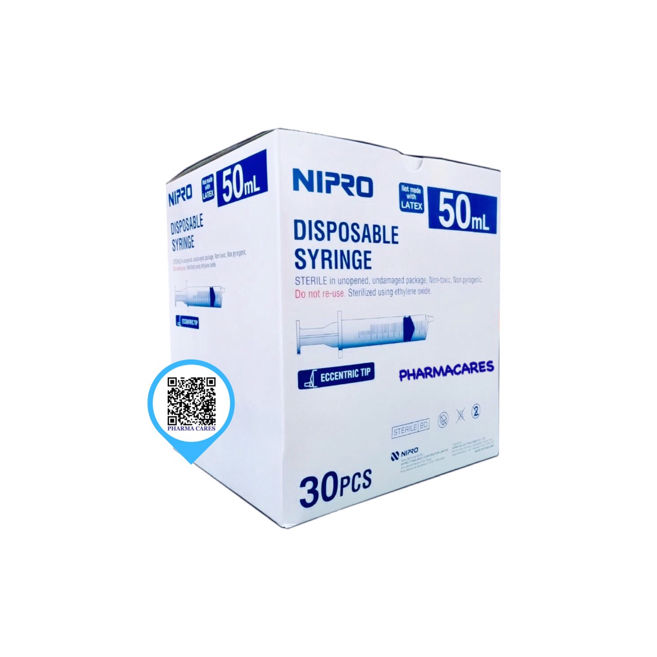 NIPRO SYRINGE 50 ML (หัวข้าง)