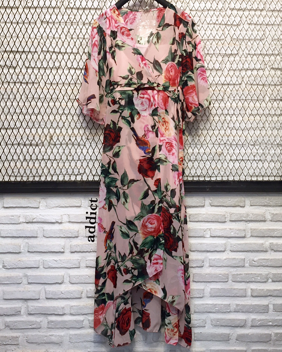 เดรสลายดอกไม้ มีซับในแยกชิ้น