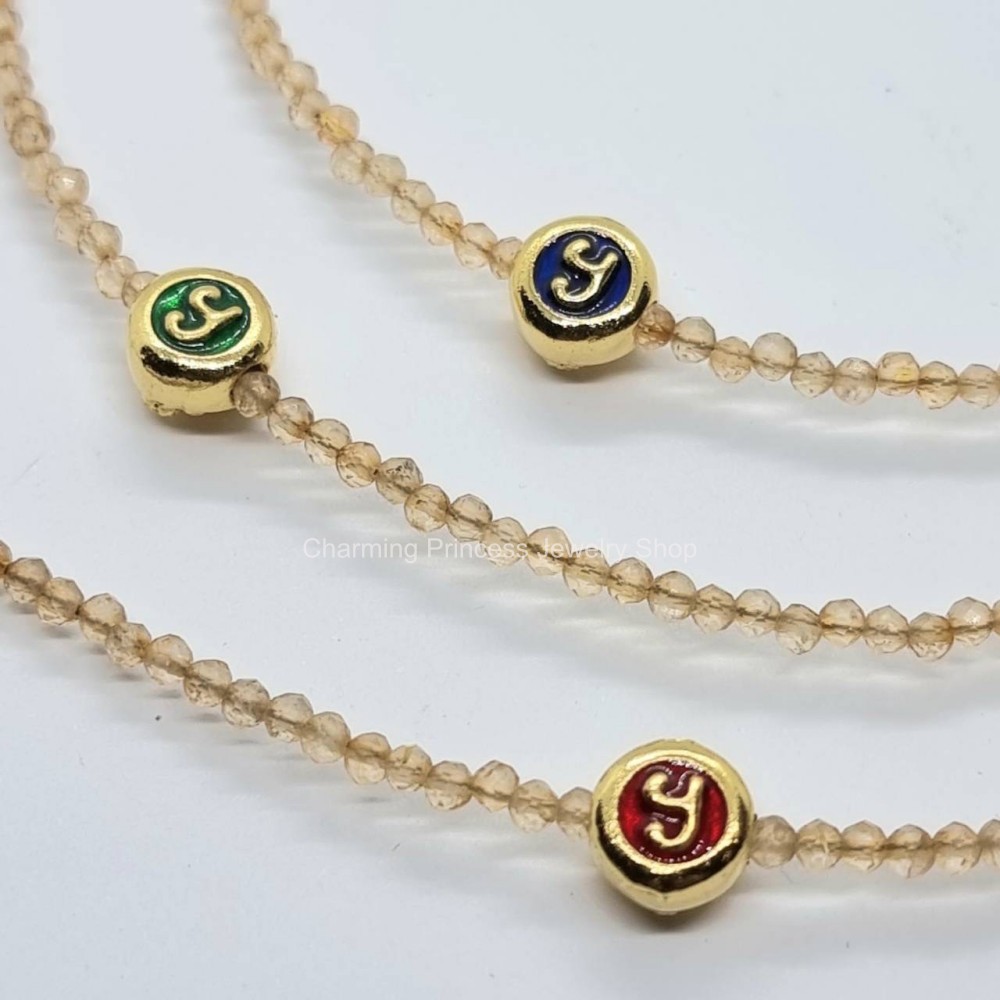 สายคล้องแมส สายคล้องแว่นตา หินนำโชค Citrine ซิทริน ชุดหัวนะโมเสาร์ห้า รุ่นรวยแล้วรวยอีก สร้อยคล้องแมส ( 4in1 ) สายคล้อง mask สายคล้องแว่น สร้อยคอหินนำโชค และยังเป็นเครื่องรางได้อีกด้วย