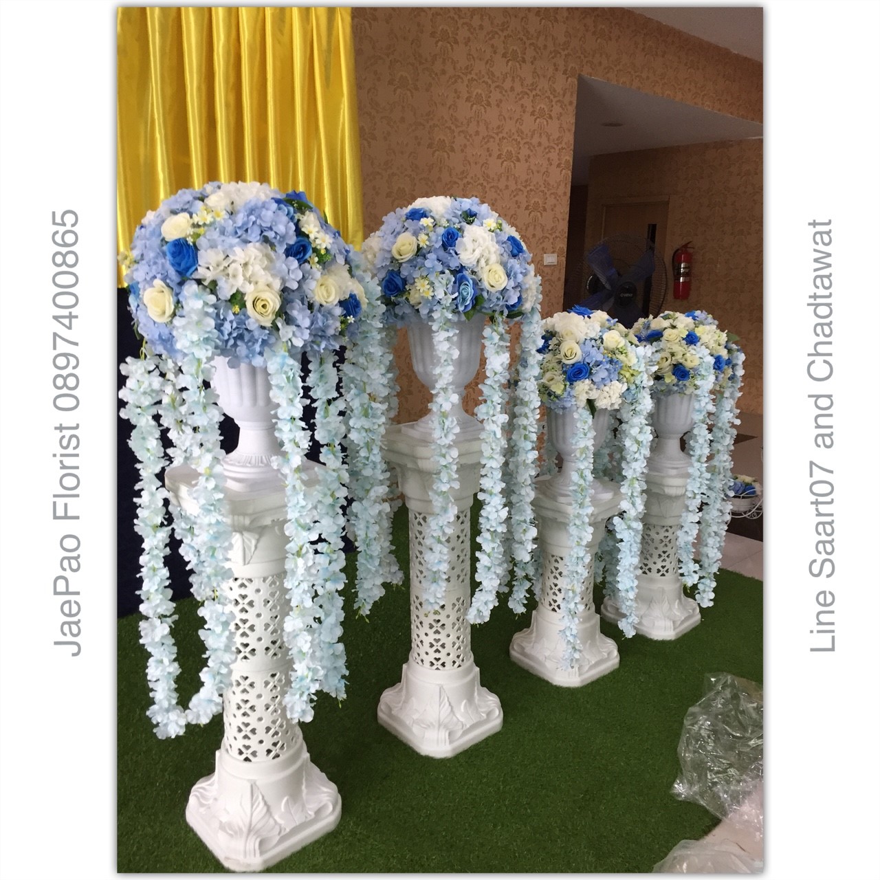 กระถางดอกไม้โรมัน พร้อมเสาโรมัน