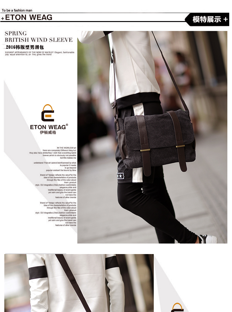 พร้อมส่งกระเป๋าผู้ชายแฟขั่นเกาหลี ใส่คอมพิวเตอร์14นิ้ว