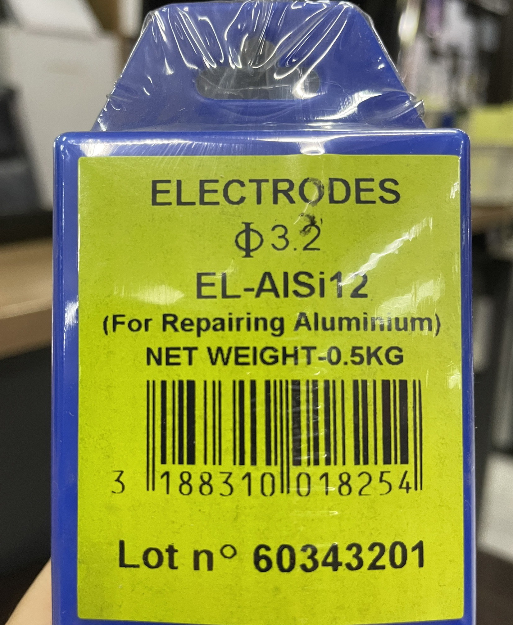 ลวดเชื่อมอลูมิเนียมไฟฟ้า 3.2mm ALSi12 E4047 POWERWEL (0.5กก.)