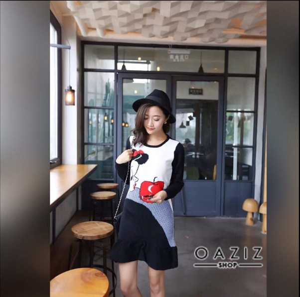 Drees Snow Whiteเดรสไหมพรหม สกรีนลายสโนไวท์ ผ้าไหมพรหมไม่หนา ชายระบาย แบบเก๋น่ารักมากค่ะ