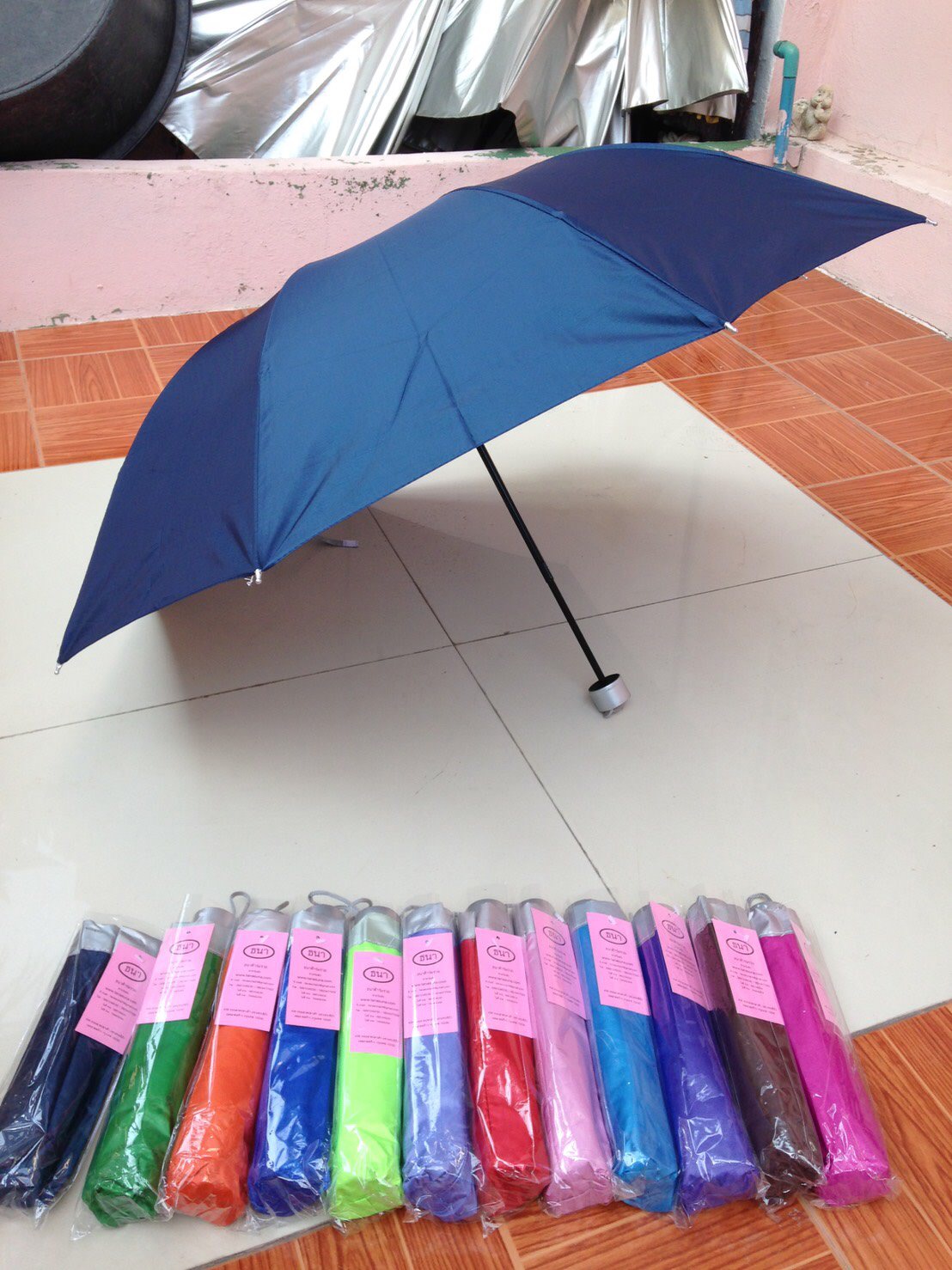 ร่มพับ3ตอนมียูวี8ก้าน