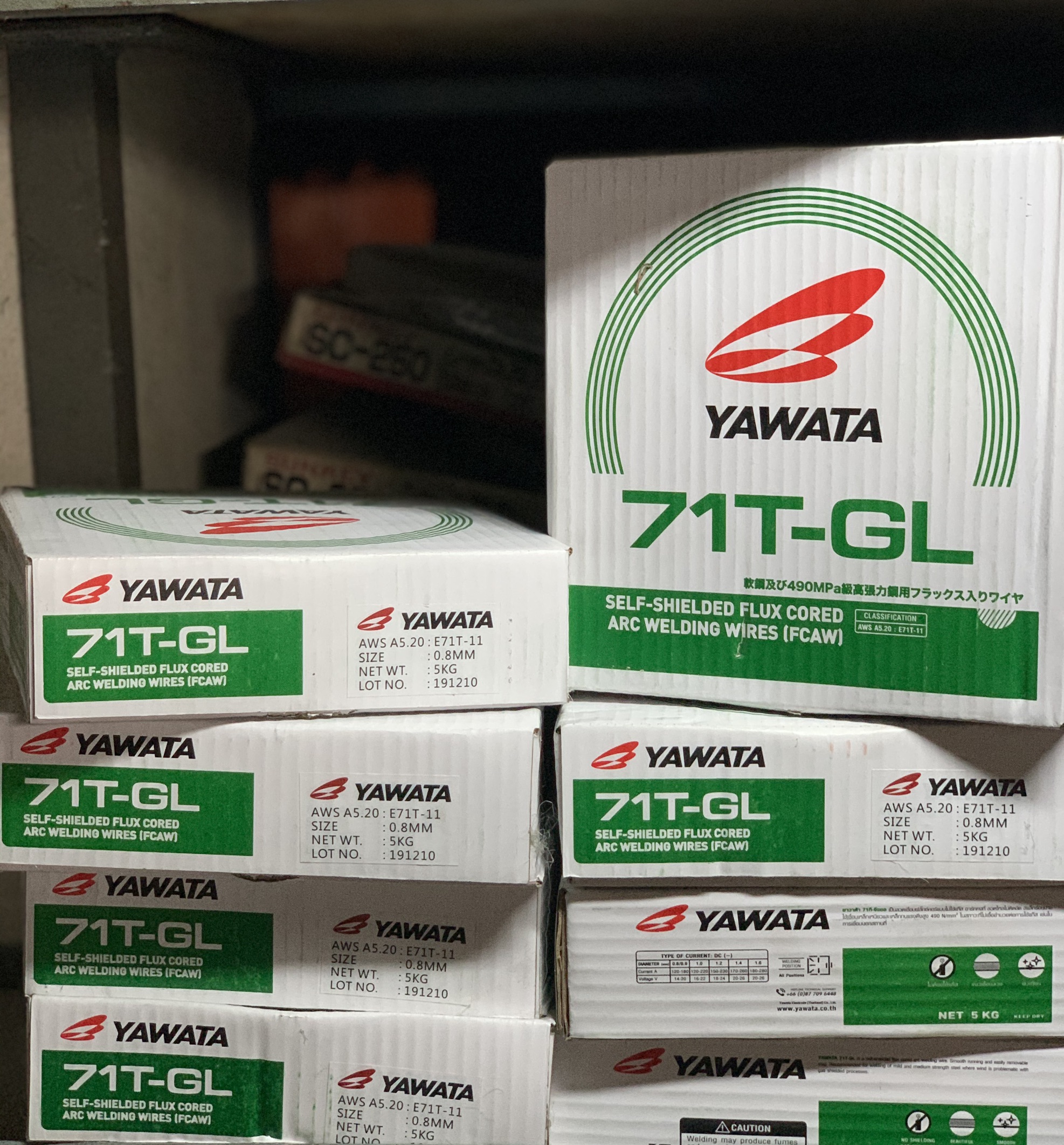 ลวดเชื่อม ฟลักคอร์ YWT 71T-GL 5KG(No gas)