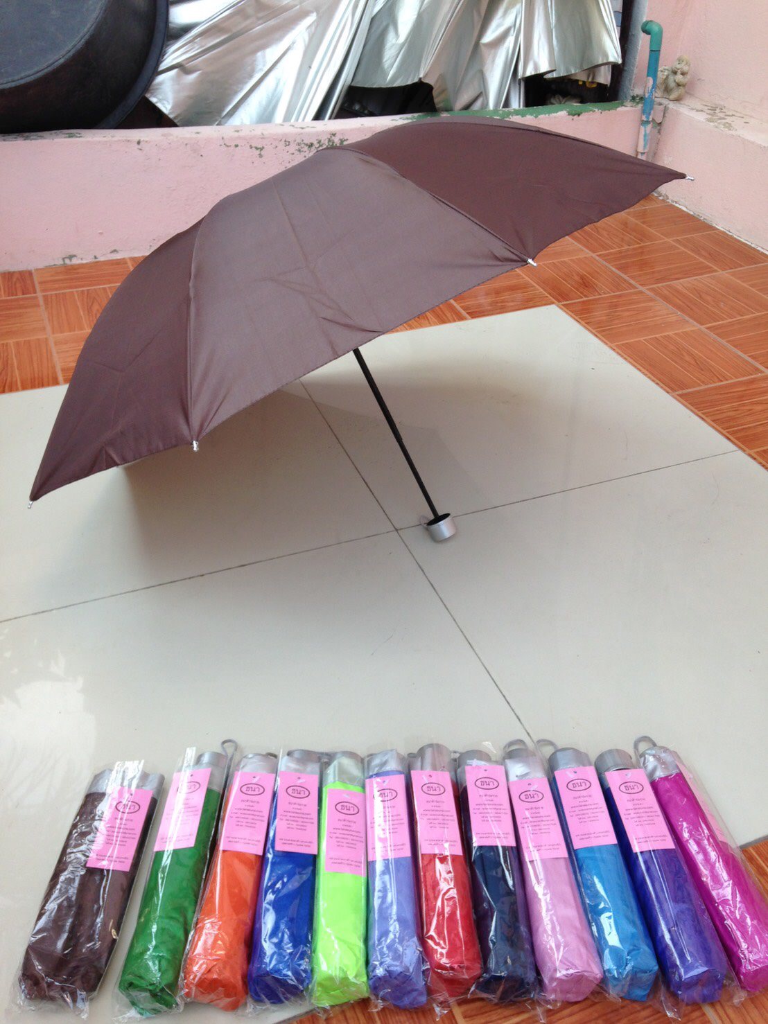 ร่มพับ3ตอนมียูวี8ก้าน