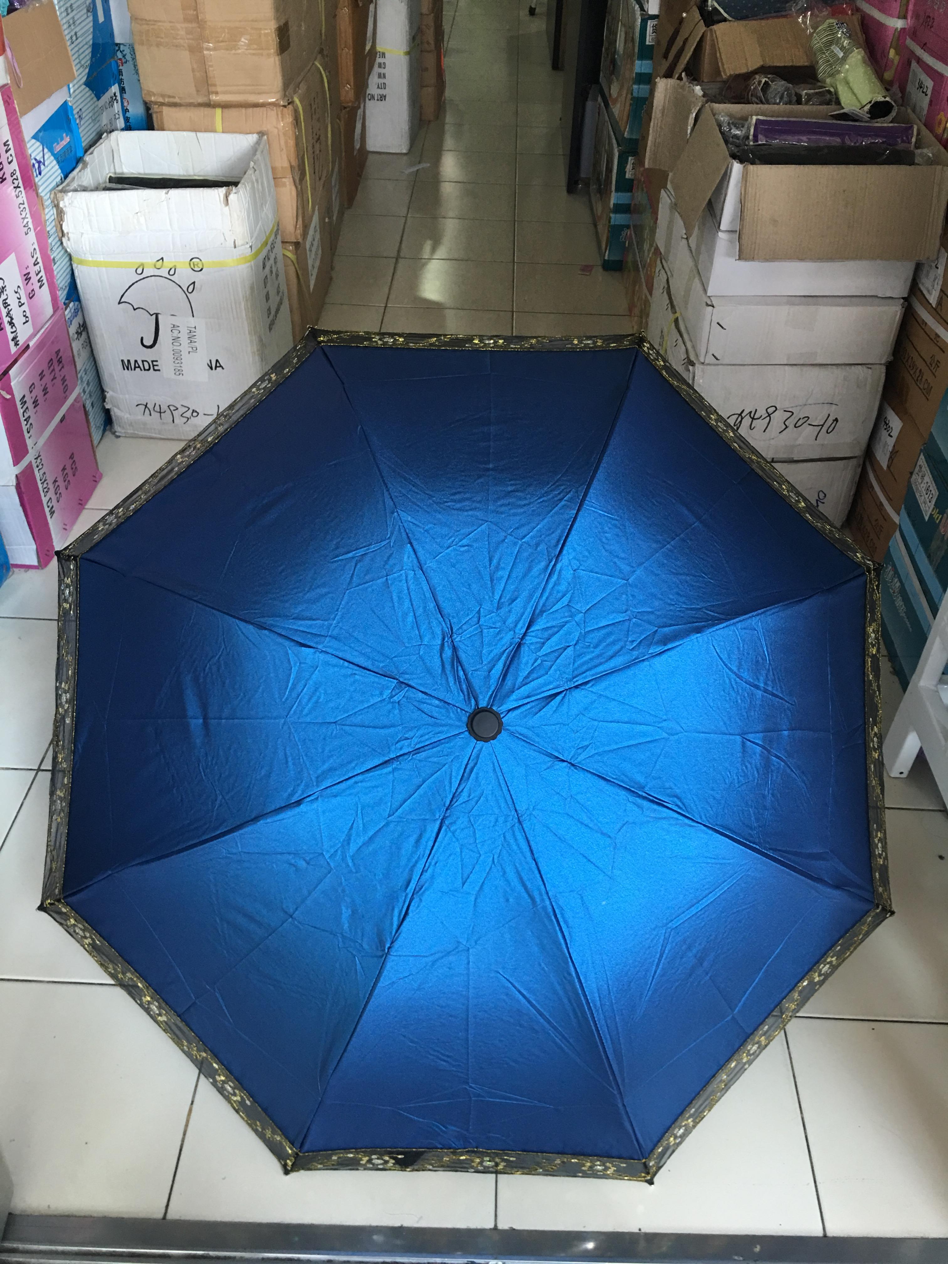 ร่มโค้งแฟชั่นมีระบาย ยูวีนอก รหัส HJ 395 55CC