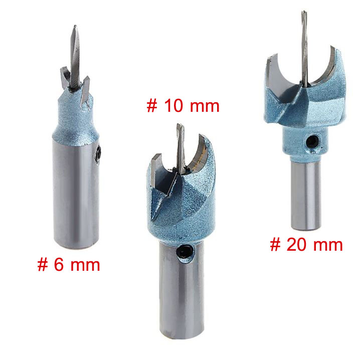 D31 ชุดดอกเจาะทำลูกประคำ 6-10-20 มิล 3 ดอก ฟันคาร์ไบ เกรดสูง