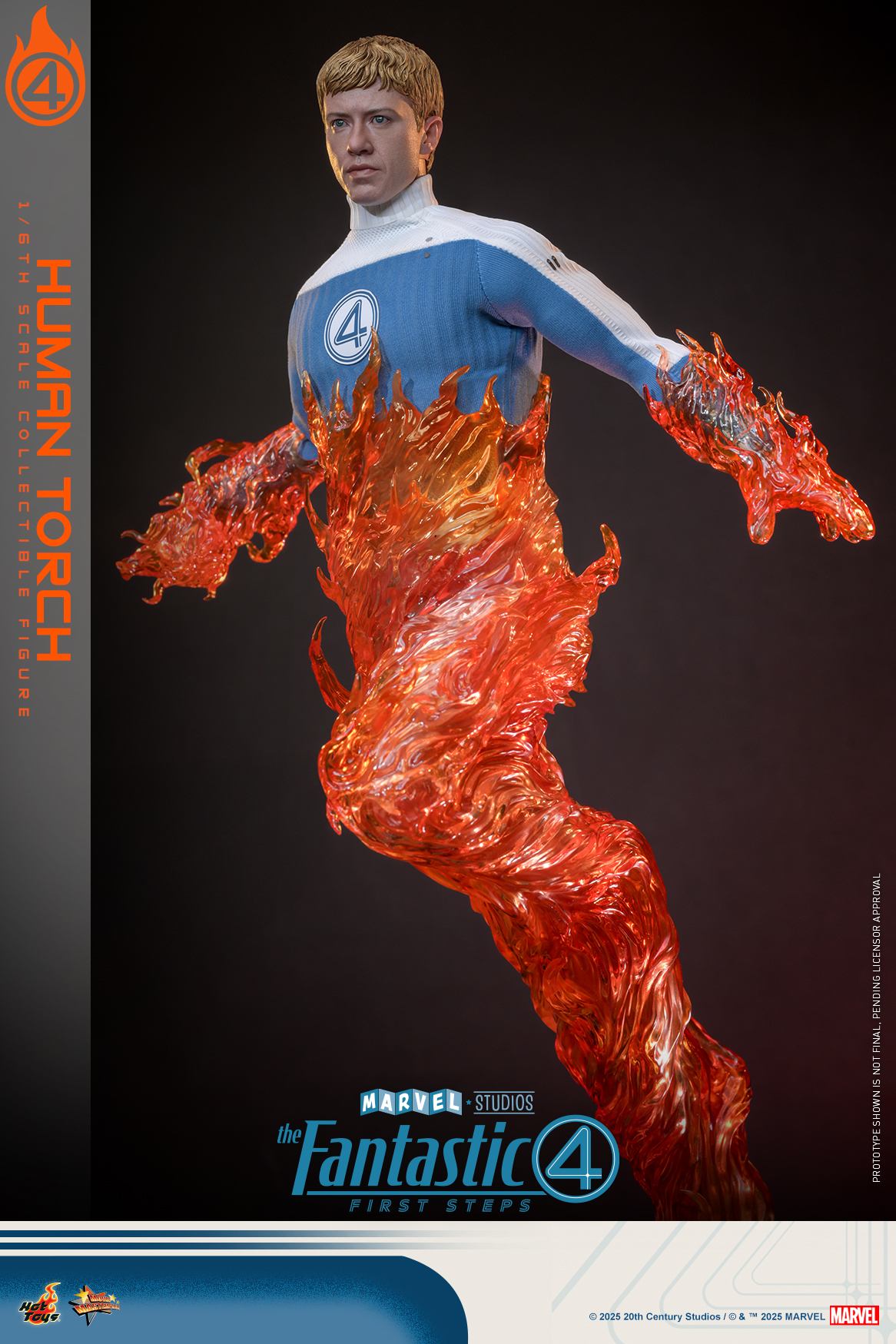 Hot Toys MMS829B The Fantastic Four: First Steps - Human Torch (Special Edition)