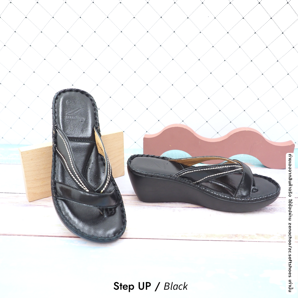 ทรงปกติ:เปลี่ยนไซส์ได้-ไม่รับคืน รุ่นขายดี รองเท้าสุขภาพ zenachoo รุ่น Step up ความสูง 2.5 นิ้ว