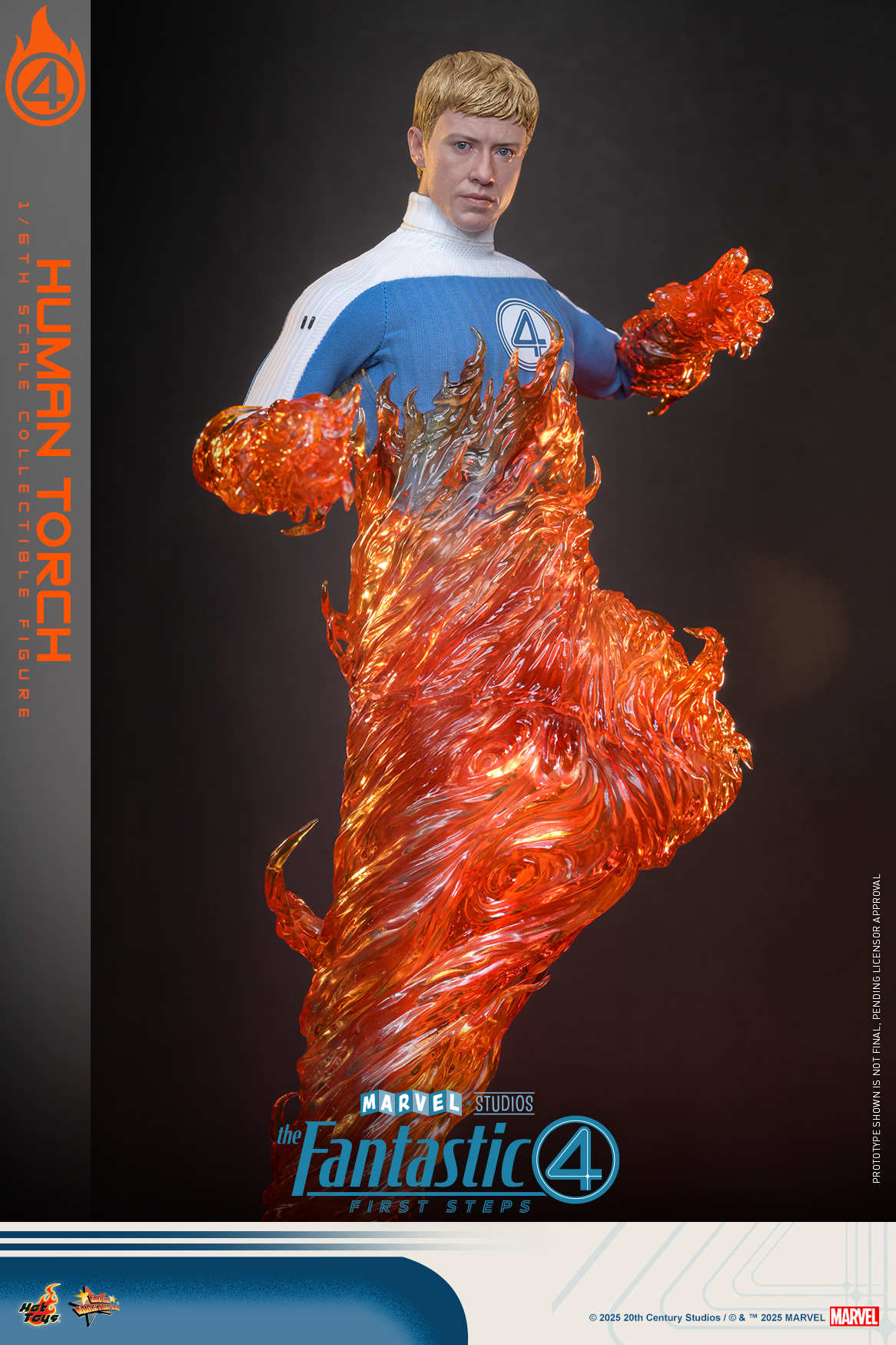Hot Toys MMS829B The Fantastic Four: First Steps - Human Torch (Special Edition)