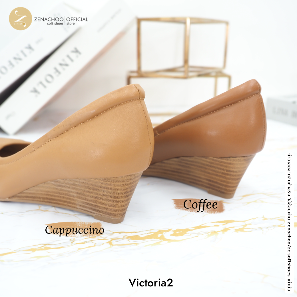 ทรงปกติ เปลี่ยนไซส์ได้-ไม่รับคืน Zenachoo Victoria2 สูง 2 นิ้ว รองเท้าหนังแกะ ส้นเตารีดหัวแหลม ทรงสวย เดินสบายทั้งวัน