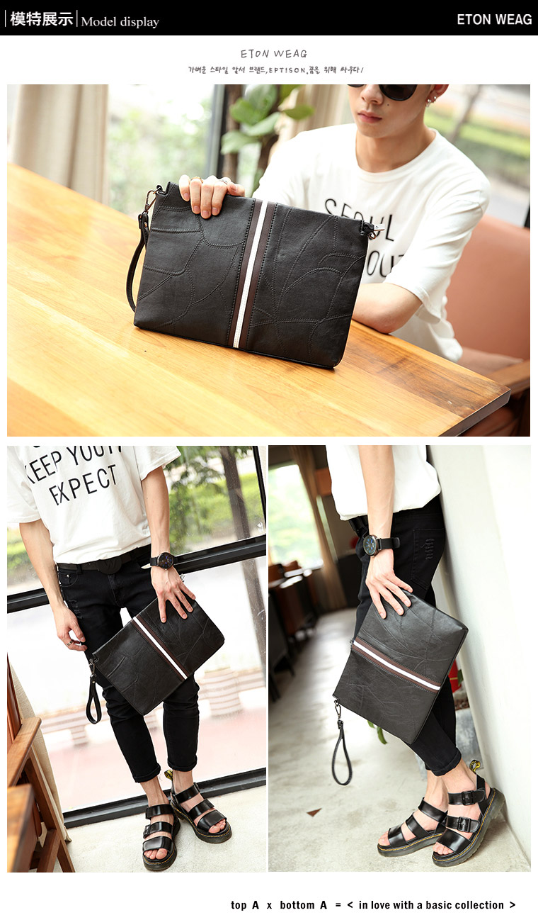 พร้อมส่ง กระเป๋าคลัทซ์ผู้ชายใส่โทรศัพท์มือถือ แฟชั่นเกาหลี