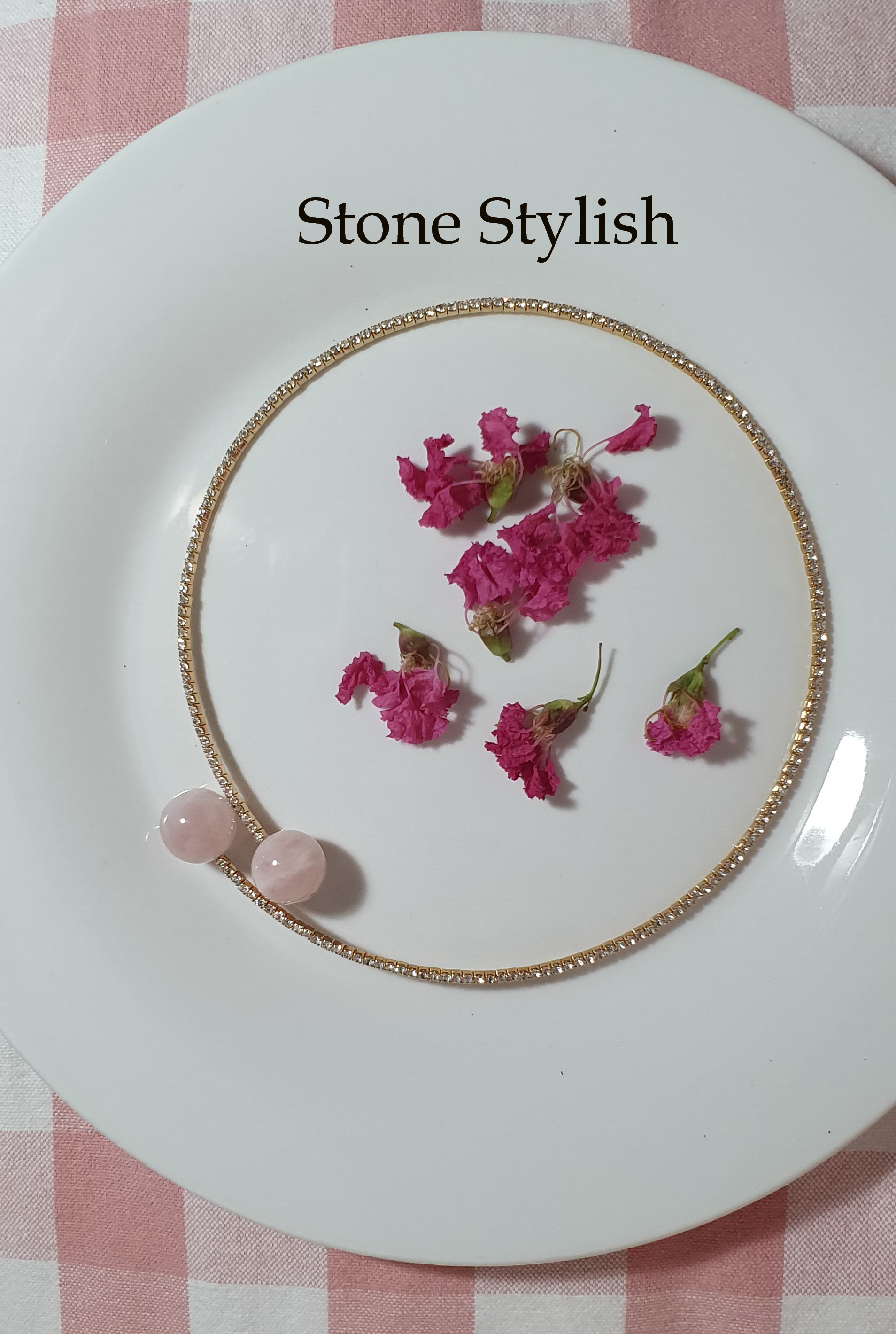 สร้อยคอโรสควอทซ์ #Rose Quartz Necklace