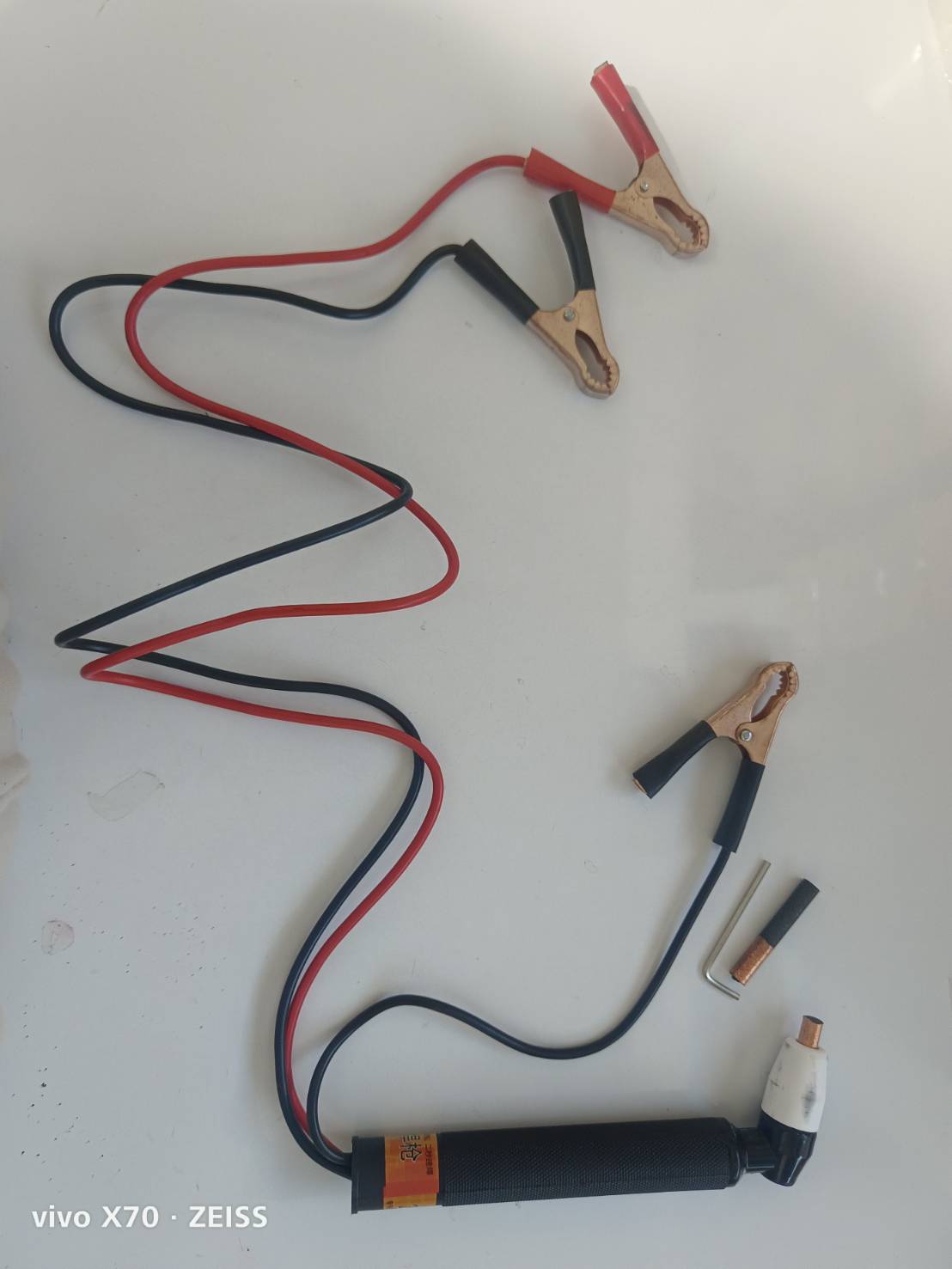 EA09 หัวเชื่อมอาร์ค สำหรับเชื่อมต่อสายไฟ ไม่ต้องใช้ลวดบัดกรี ต่อกับแบต 24V หรือตู้เชื่อม