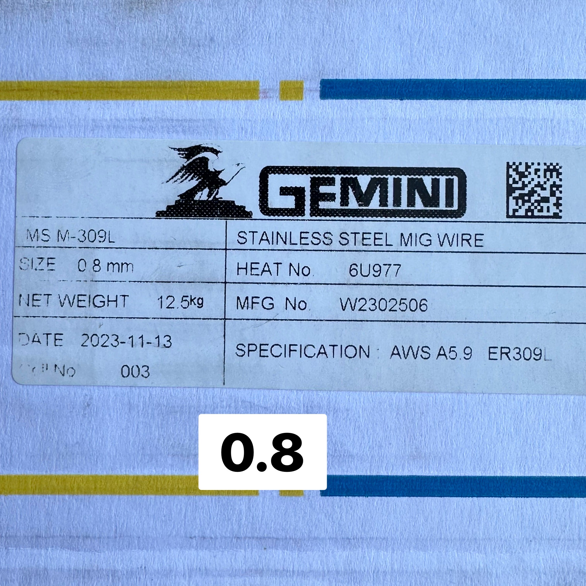 ลวดเชื่อม CO2 GEMINI 309L-16 (12.5KG)