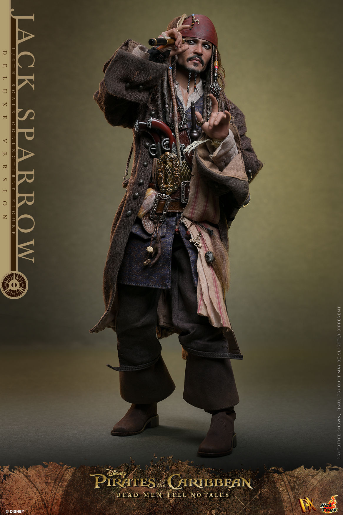 Hot Toys DX38 Pirates of the Caribbean: Dead Men Tell No Tales - Jack Sparrow (Deluxe Version)